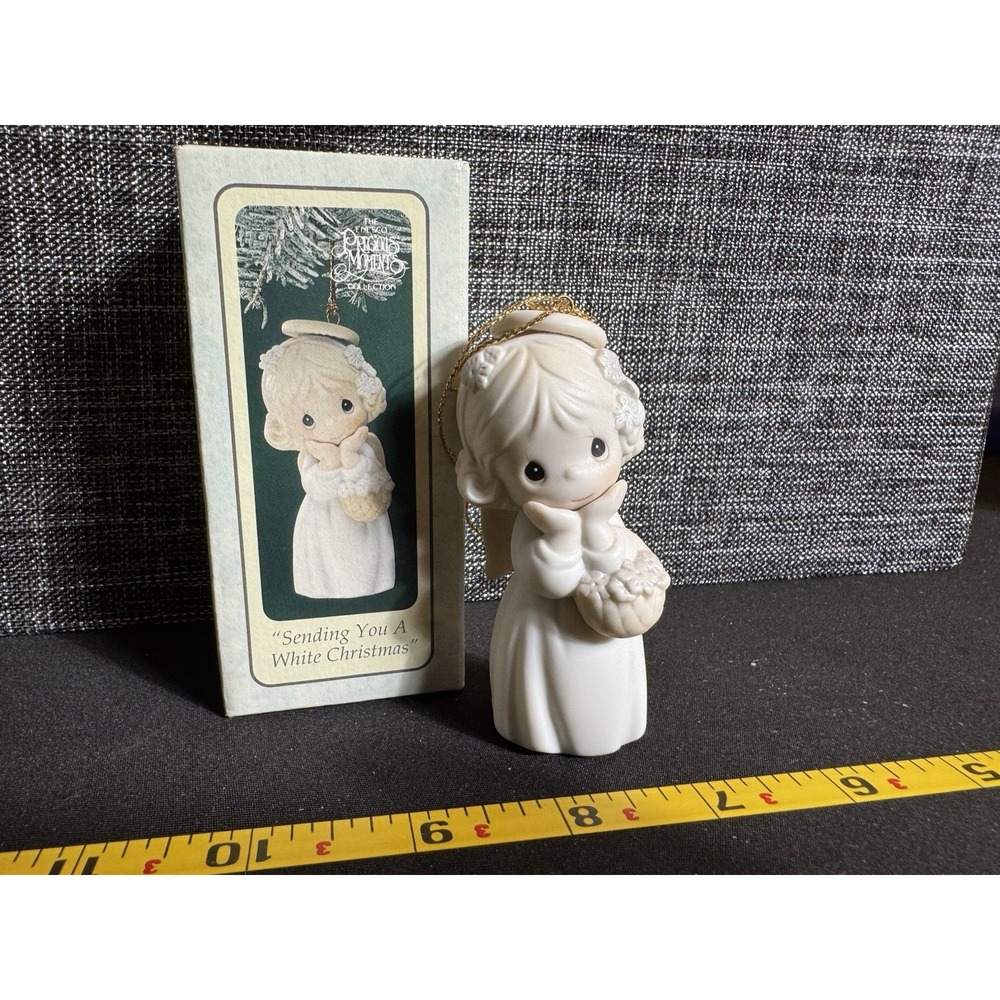 Precious Moments 1994 "Sending You A White Christmas" Ornament #528218 With Box